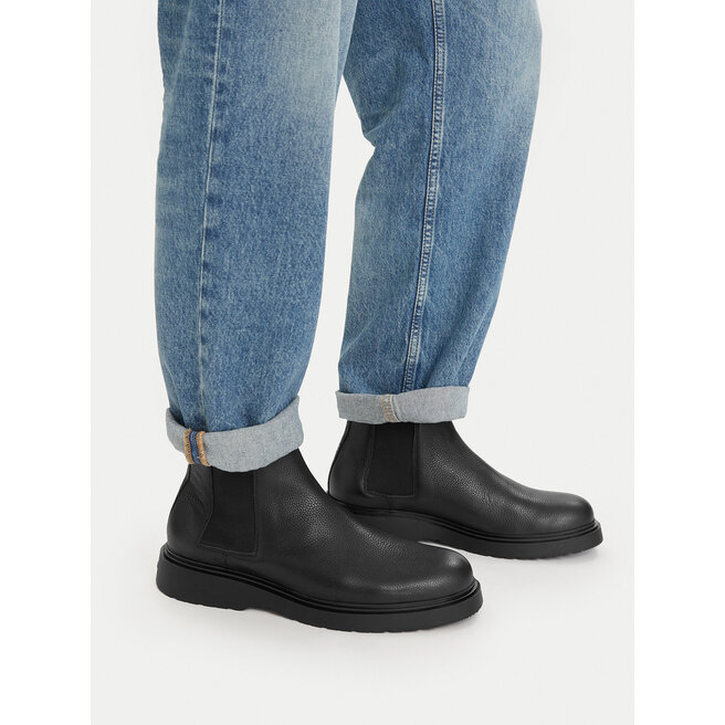 Sztyblety Calvin Klein Combat Ess Chelsea Boot Lth YM0YM01374 Czarny - męskie