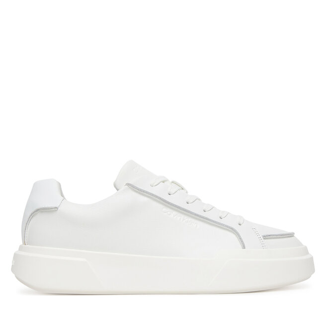 Sneakersy Calvin Klein Chunky Cupsole Lace Up Lth Pinch YM0YM01454 Biały - męskie