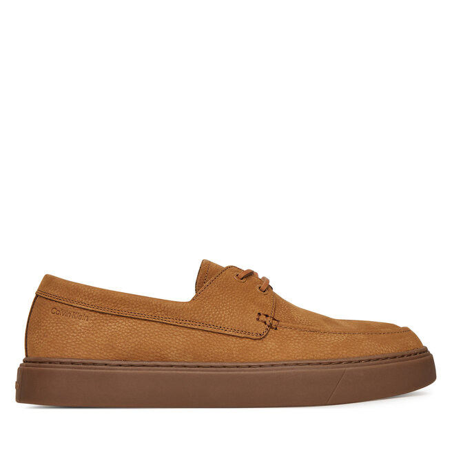 Półbuty Calvin Klein Hybrid Lace Up Boat Nu HM0HM01892 Brązowy - męskie
