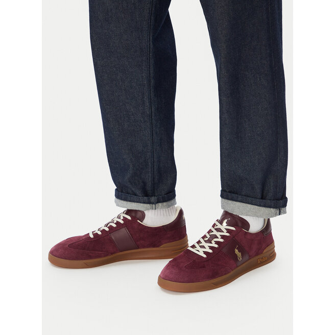 Sneakersy Polo Ralph Lauren 809973707003 Bordowy - męskie
