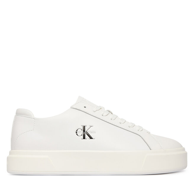 Sneakersy Calvin Klein Basket Cupsole Laceup Lth Ml YM0YM01460 Biały - męskie