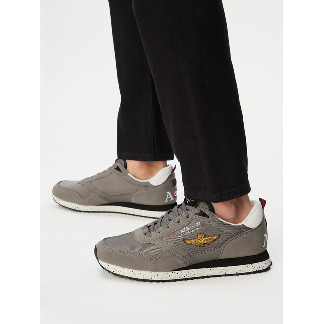 Sneakersy Aeronautica Militare 261SC0288UCT03545 Szary - męskie