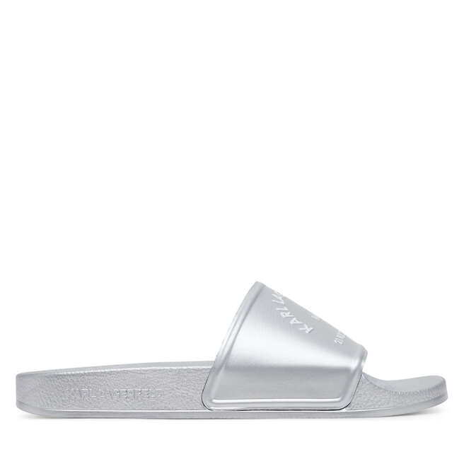 Klapki KARL LAGERFELD Kondo 2.0 KL80908A Srebrny -