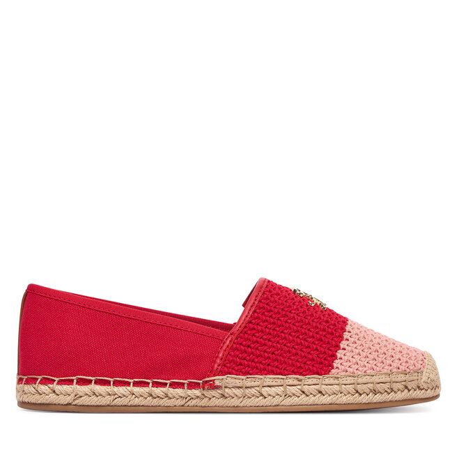 Espadryle Tommy Hilfiger Script Crochet Espadrille FW0FW09502 Czerwony - kobiece