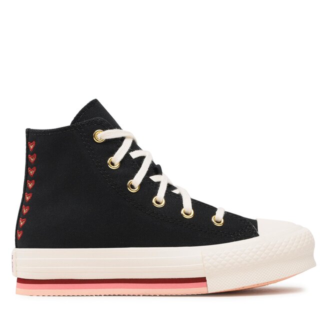 Trampki Converse Chuck Taylor All Star Eva Lift Hi A04953C Czarny - dziewczęce