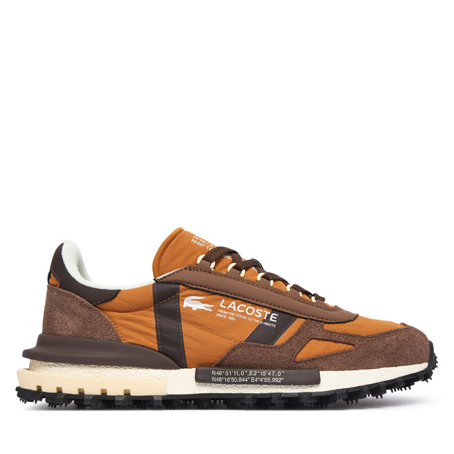Sneakersy Lacoste Elite Active 52SMA0087 Brązowy - męskie