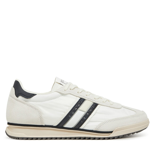 Sneakersy Tommy Jeans Tjm Retro Runner Cleated EM0EM01527 Biały - męskie