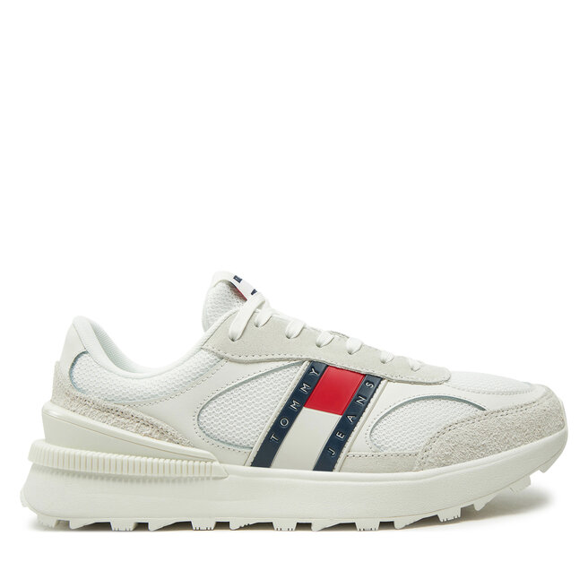 Sneakersy Tommy Jeans Tjm Technical Runner Ess EM0EM01537 Biały - męskie