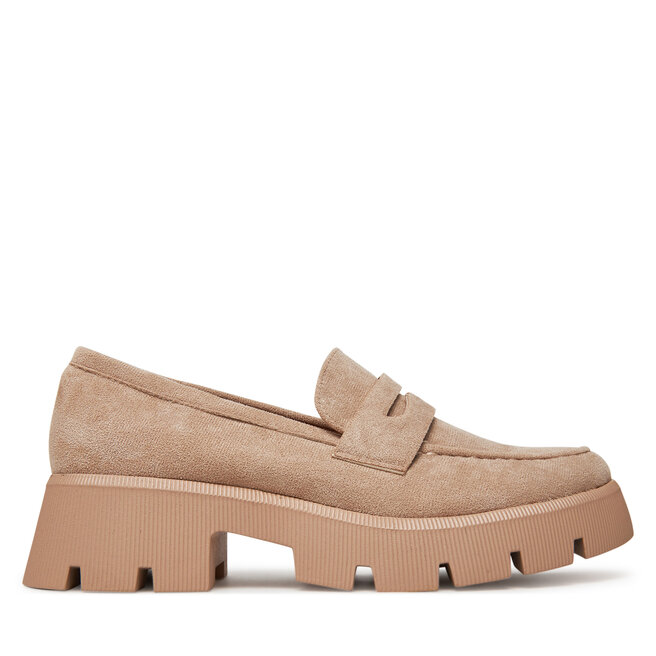Loafersy DeeZee 8-124-1 Beżowy - kobiece