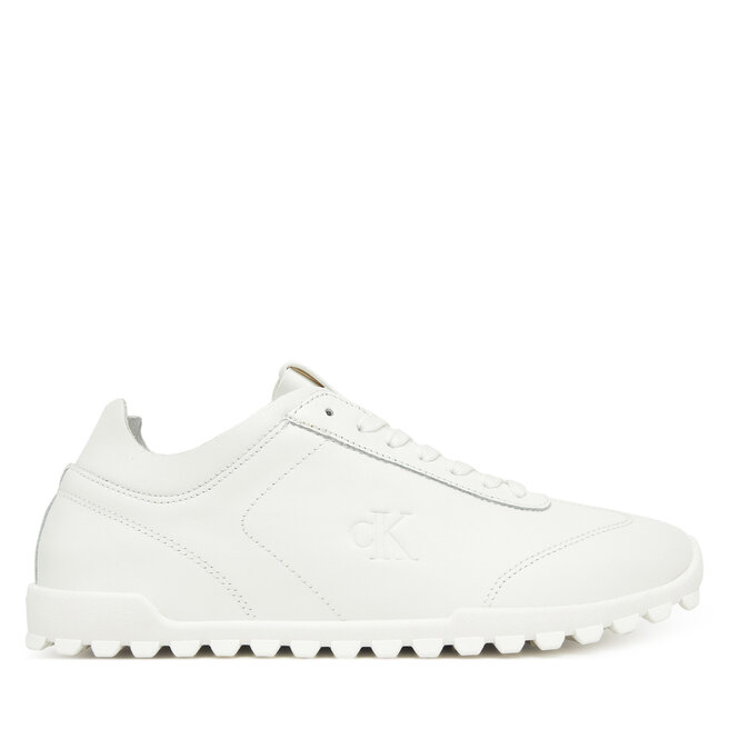 Sneakersy Calvin Klein Low Profile Runner Lth Mg YW0YW02049 Biały - kobiece