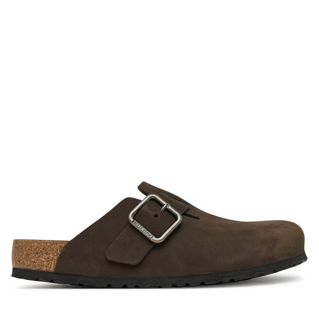Klapki Birkenstock Boston Wire Buckle 1032760 Brązowy ciemny -