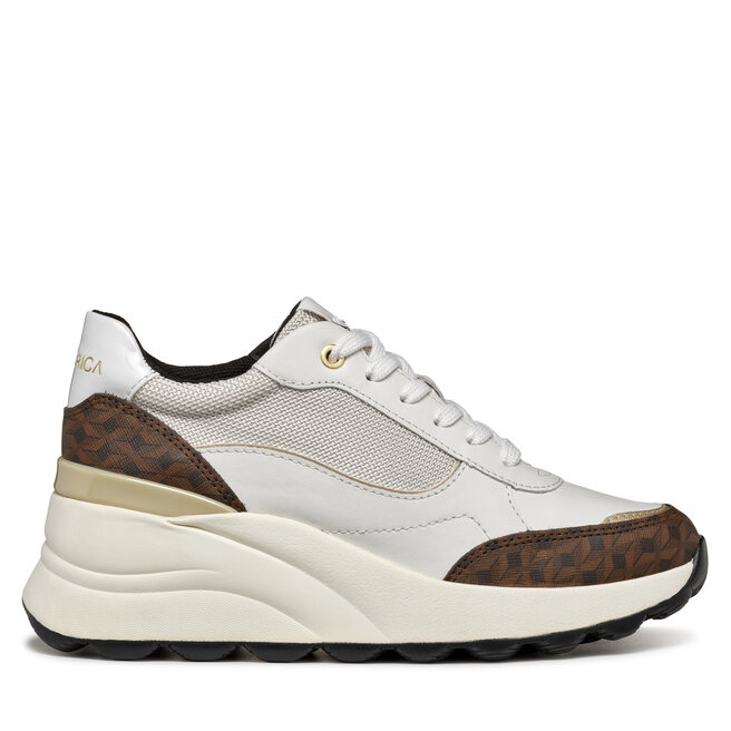 Sneakersy Geox D Spherica Ec13 D45WAA 085AS C1352 Biały - kobiece