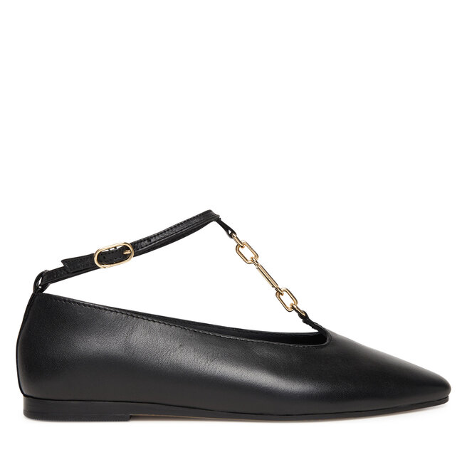Baleriny Tommy Hilfiger Th-Bar Chain Ballet FW0FW09003 Czarny -