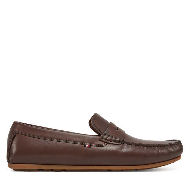 Mokasyny Tommy Hilfiger Corpoarte Hilfiger Lth Driver FM0FM04810 Brązowy -