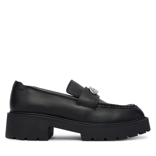 Loafersy Calvin Klein Chunky Loafer Lth Hw YW0YW01912 Czarny - kobiece