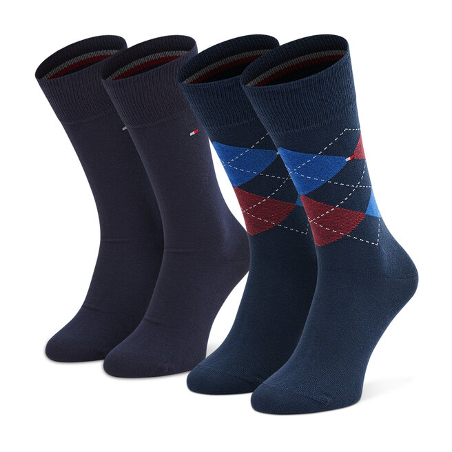 Skarpety długie Tommy Hilfiger 100001495 Granatowy - męskie