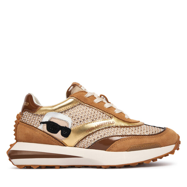 Sneakersy KARL LAGERFELD Zone KL62933N Beżowy ciemny - kobiece