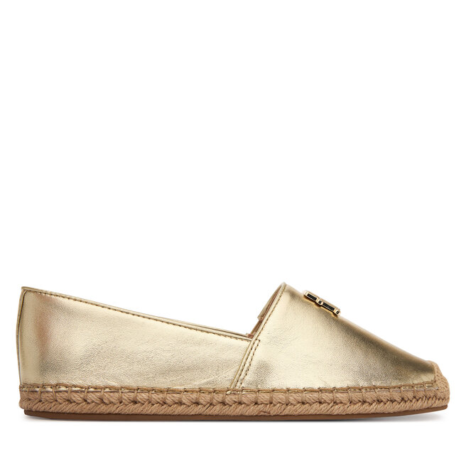 Espadryle Tommy Hilfiger Th Logo Gold Espadrille FW0FW09473 Złoty - kobiece