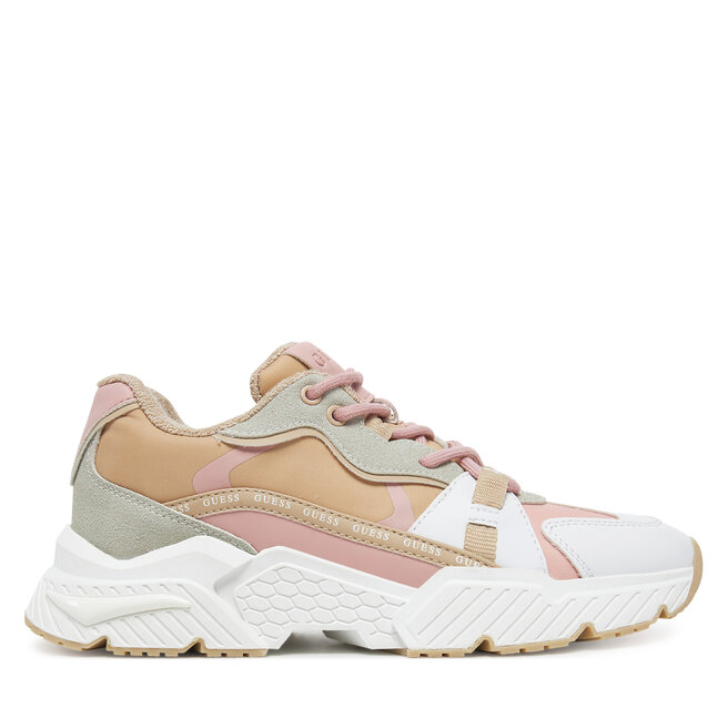Sneakersy Guess FLJCAR ELE12 Beżowy - kobiece