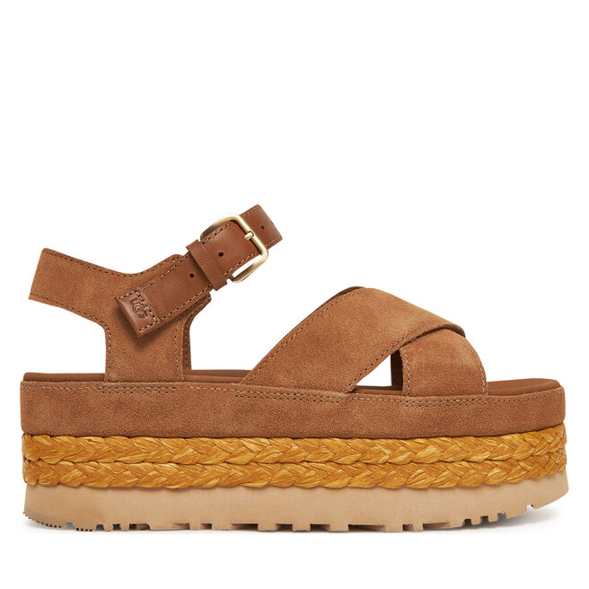 Espadryle Ugg W Aubrey Ankle Strap 1167471 Brązowy - kobiece