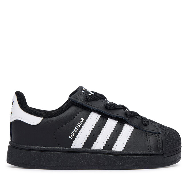 Sneakersy adidas Superstar II Elastic Lace JH9985 Czarny - chłopięce