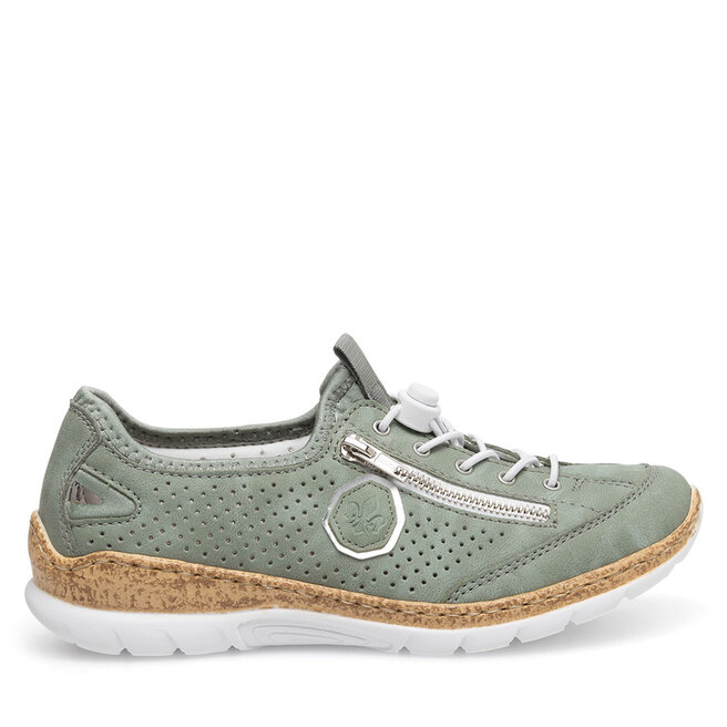 Sneakersy Rieker N42V1-52 Zielony - kobiece