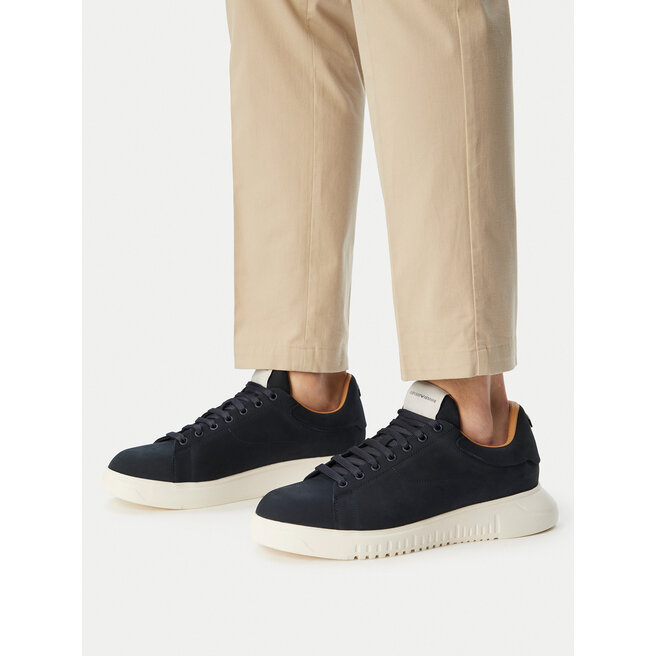Sneakersy Emporio Armani EM003663 AF19998 U8139 Granatowy - męskie