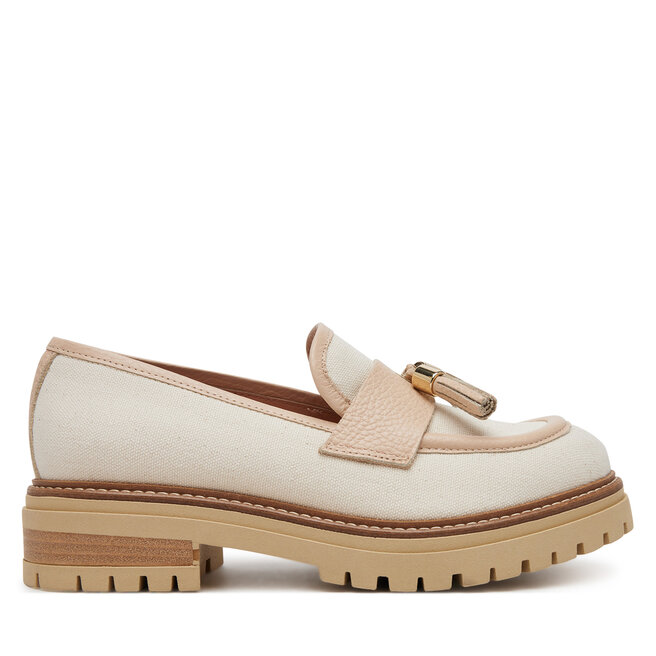 Loafersy Pollini SA10144G1MTO112A Écru - kobiece