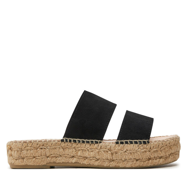 Espadryle Manebi Hamptons Double Sole 2 Bands Sandals K 1.0 JB Czarny - kobiece