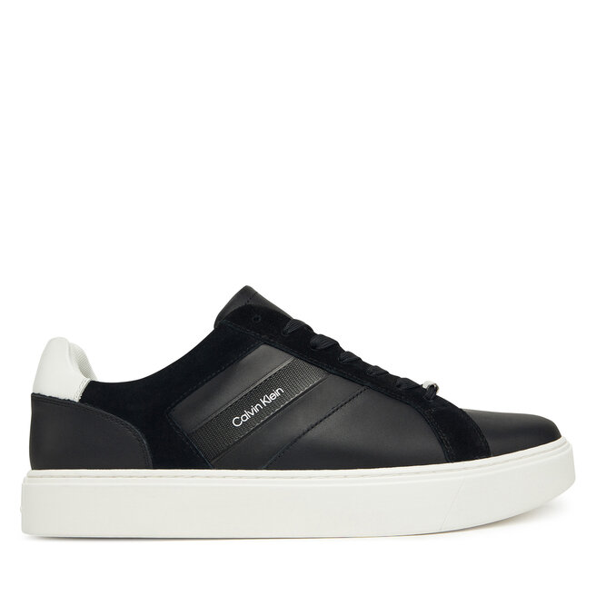 Sneakersy Calvin Klein Classic Cupsole Laceup Tape Lth YM0YM01430 Czarny - męskie