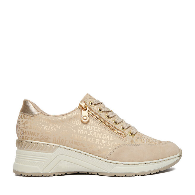 Sneakersy Rieker N4316-62 Beżowy - kobiece
