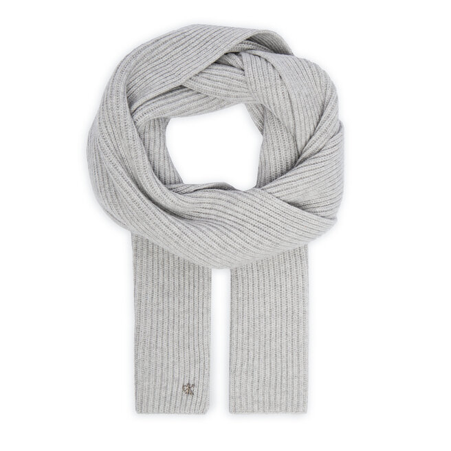 Szalik Calvin Klein Ck Metal Wool Rib Scarf LV04D8056G Szary -