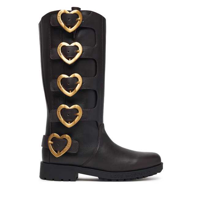 Kozaki LOVE MOSCHINO JA26134G0PIJ0317 Brązowy ciemny - kobiece