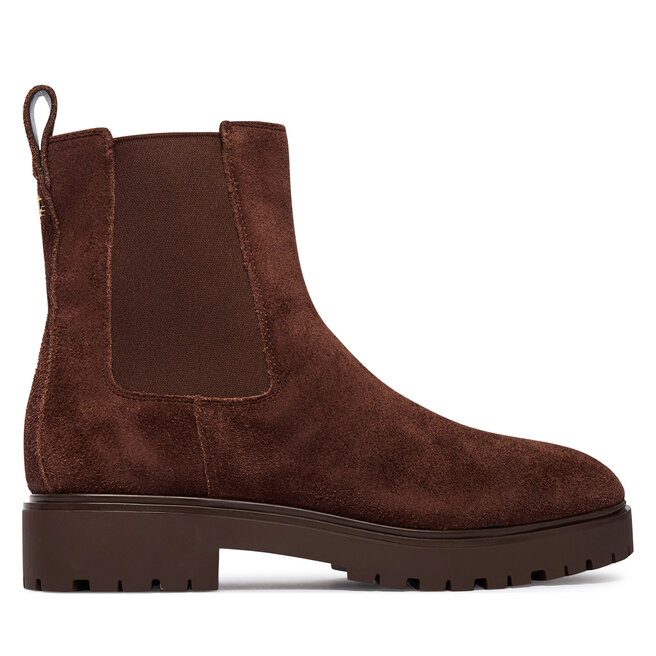 Sztyblety LAUREN RALPH LAUREN Allyson Suede Bootie 802974477004 Brązowy - kobiece