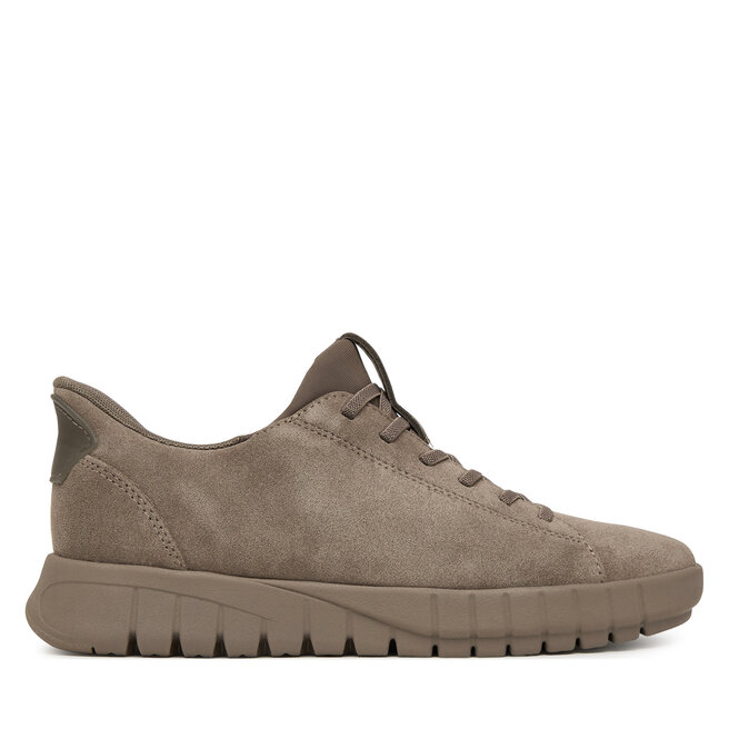 Sneakersy Geox D Flextride Plus D657SC 22 C1018 Beżowy ciemny - kobiece