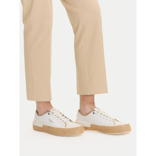 Espadryle Pepe Jeans Samoi Mix PLS31595 Biały - kobiece