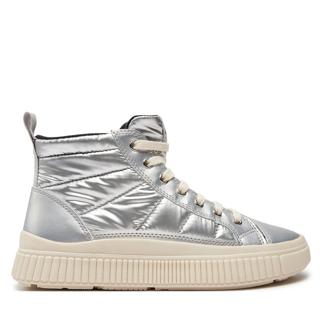 Sneakersy Geox J Laquinny Girl J46M3C 0LVNF C1007 S Srebrny - dziewczęce