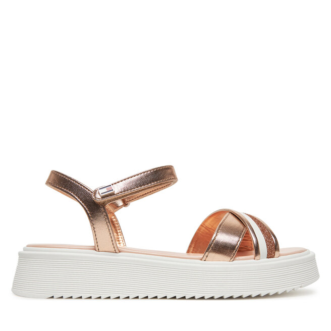 Sandały Tommy Hilfiger Sandal T4A2-33800-0569 M Różowe złoto - dziewczęce