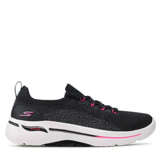 Sneakersy Skechers Go Walk Arch Fit 124863/BKHP Czarny - kobiece