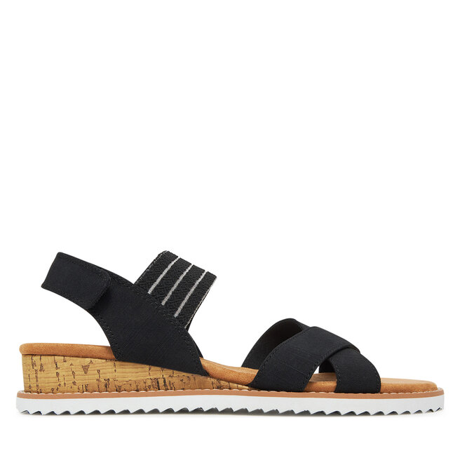 Sandały Skechers BOBS Desert Kiss-Shore Enough 114130/BLK Czarny - kobiece