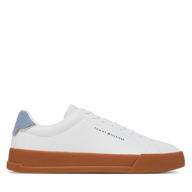 Sneakersy Tommy Hilfiger Th Court Lth Detail Ess FM0FM05367 Biały - męskie