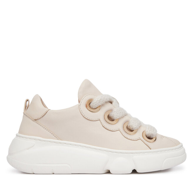 Sneakersy AGL Soft Bubble D938055PGS Kremowy - kobiece