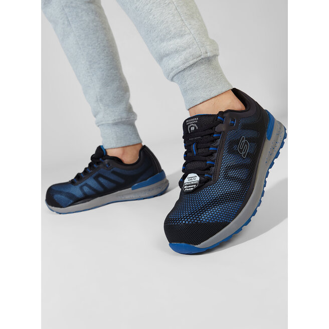 Półbuty Skechers Bulklin 77180EC/BLU Czarny - męskie