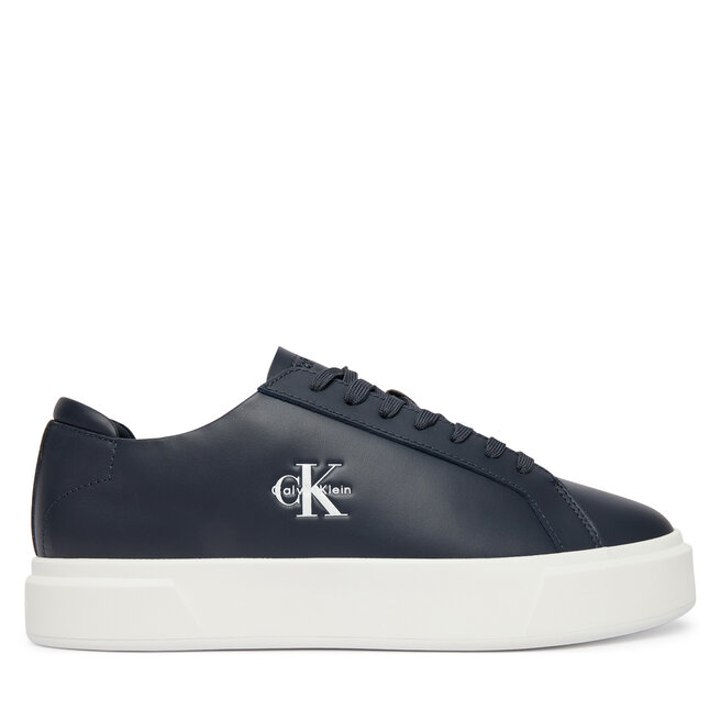 Sneakersy Calvin Klein Basket Cupsole Laceup Lth Ml YM0YM01460 Granatowy - męskie