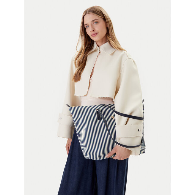 Torebka Tommy Hilfiger Poppy Summer Tote AW0AW17203 Granatowy -