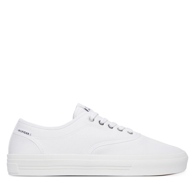 Tenisówki Tommy Hilfiger Th Vulc Cup Long Lace Canvas FM0FM05874 Biały - męskie