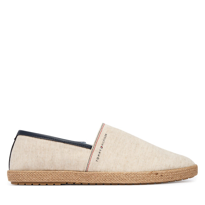 Espadryle Tommy Hilfiger Hilfiger Chambray Espadrille FM0FM05793 Écru - męskie