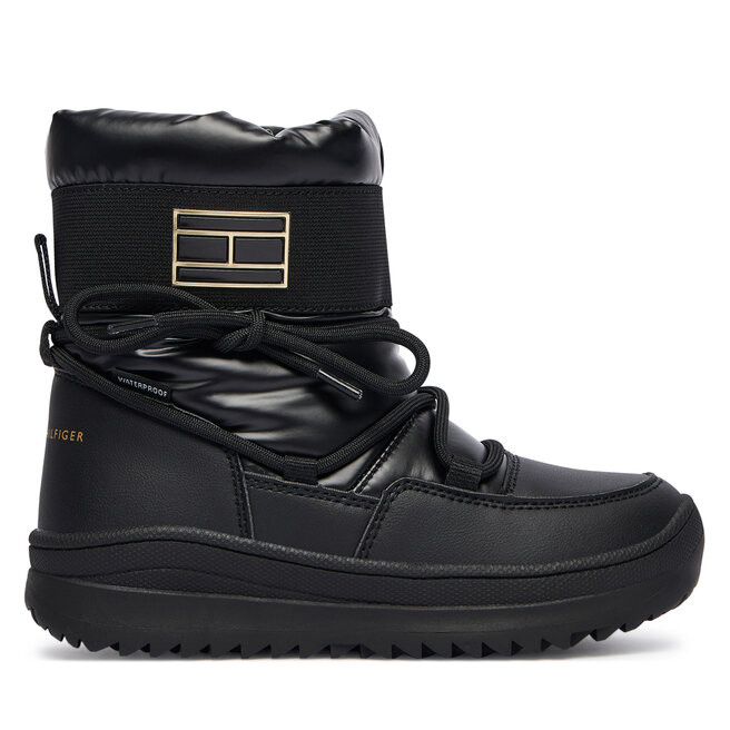 Śniegowce Tommy Hilfiger T3A5-34052-1474999 S Czarny - dziewczęce