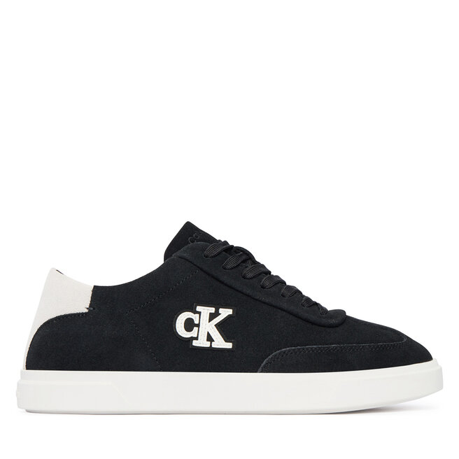 Sneakersy Calvin Klein Low Pro Cups Wt Suede Mg HW0HW03144 Czarny - kobiece