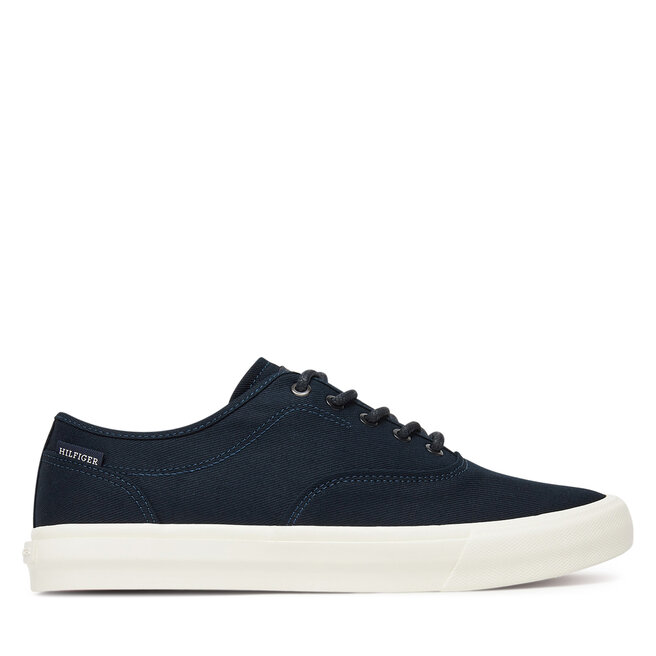 Tenisówki Tommy Hilfiger Hi Vulc Low Oxford Twill FM0FM05400 Granatowy - męskie
